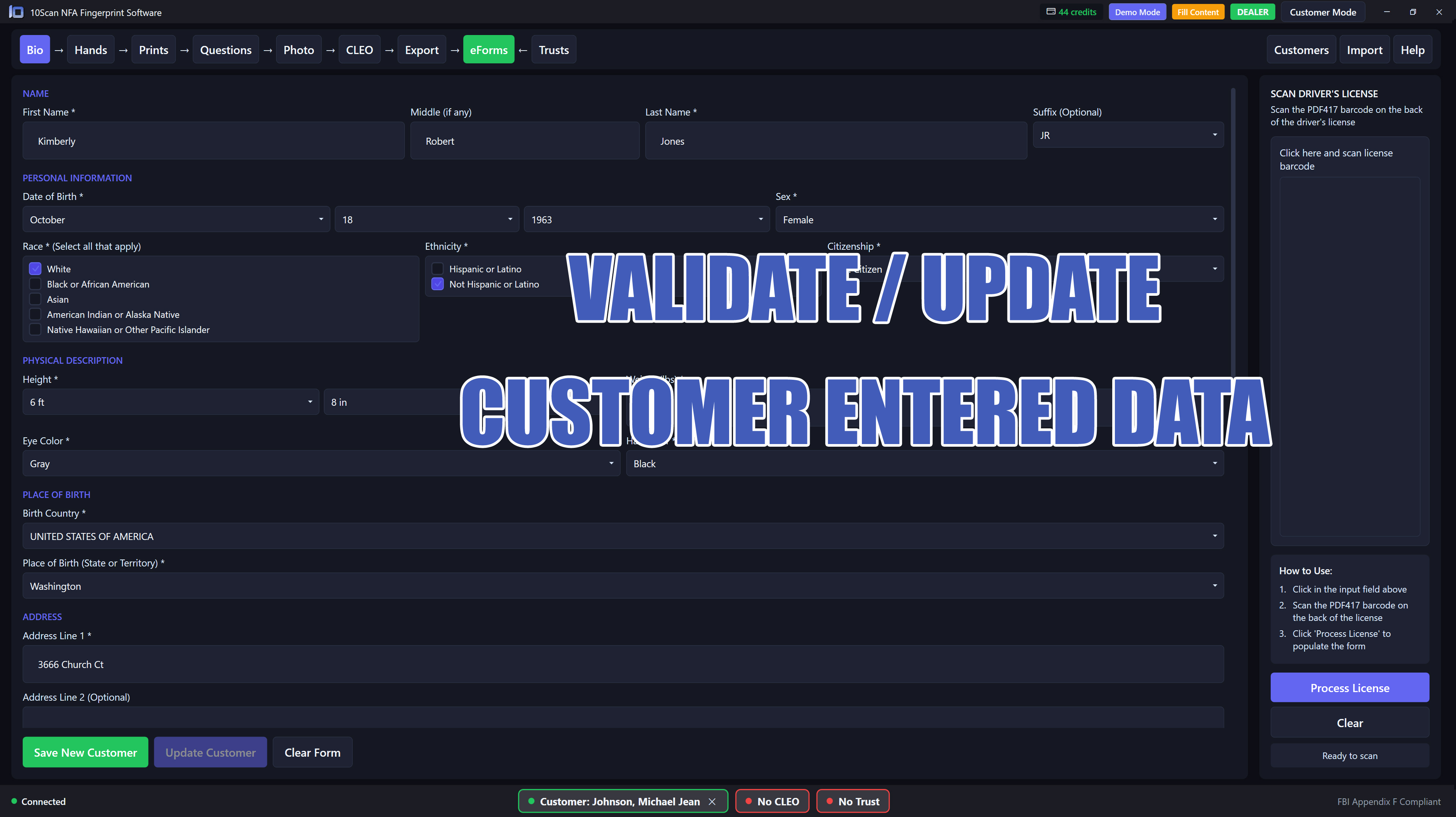 10Scan NFA dealer mode customer review and verification